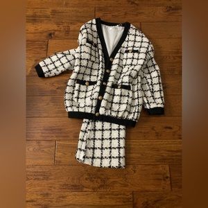 Cute loose sweater and skirt